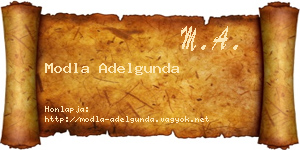 Modla Adelgunda névjegykártya